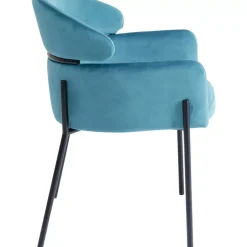 New Armlehnstuhl Alexia Velvet Blau Stühle