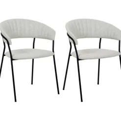 New Armlehnstuhl Belle Hellgrau (2/Set) Stühle