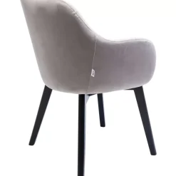 Armlehnstuhl Black Lady Velvet Grau Stühle