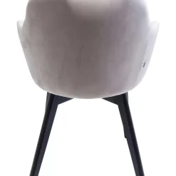 Armlehnstuhl Black Lady Velvet Grau Stühle