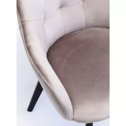 Armlehnstuhl Black Lady Velvet Grau Stühle