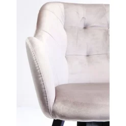 Armlehnstuhl Black Lady Velvet Grau Stühle