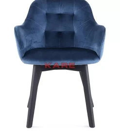 Clearance Armlehnstuhl Black Lady Velvet Blau Stühle