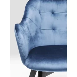 Clearance Armlehnstuhl Black Lady Velvet Blau Stühle