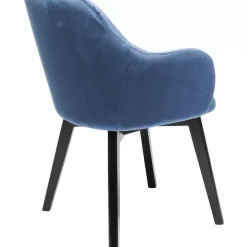 Clearance Armlehnstuhl Black Lady Velvet Blau Stühle