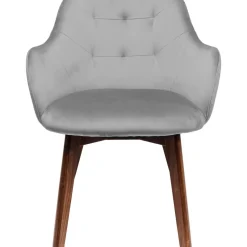 Best Armlehnstuhl Dark Lady Velvet Grau Stühle