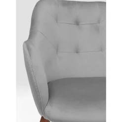 Best Armlehnstuhl Dark Lady Velvet Grau Stühle