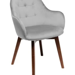 Best Armlehnstuhl Dark Lady Velvet Grau Stühle