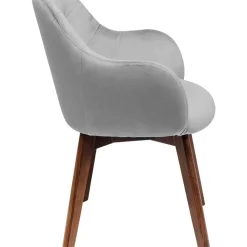 Best Armlehnstuhl Dark Lady Velvet Grau Stühle