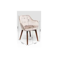 Best Armlehnstuhl Dark Lady Velvet Grau Stühle