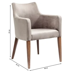 Clearance Armlehnstuhl Mode Velvet Grau Stühle