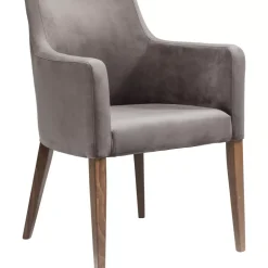 Clearance Armlehnstuhl Mode Velvet Grau Stühle