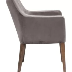 Clearance Armlehnstuhl Mode Velvet Grau Stühle