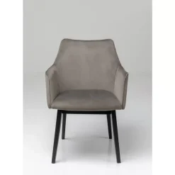 New Armlehnstuhl Modino Velvet Grau Stühle