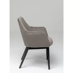 New Armlehnstuhl Modino Velvet Grau Stühle