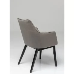 New Armlehnstuhl Modino Velvet Grau Stühle