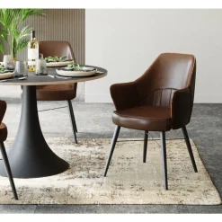 Sale Armlehnstuhl Rumba Leder Braun Stühle