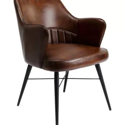 Sale Armlehnstuhl Rumba Leder Braun Stühle