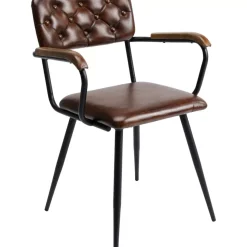 Online Armlehnstuhl Salsa Leder Braun Stühle