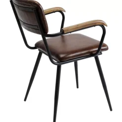 Online Armlehnstuhl Salsa Leder Braun Stühle