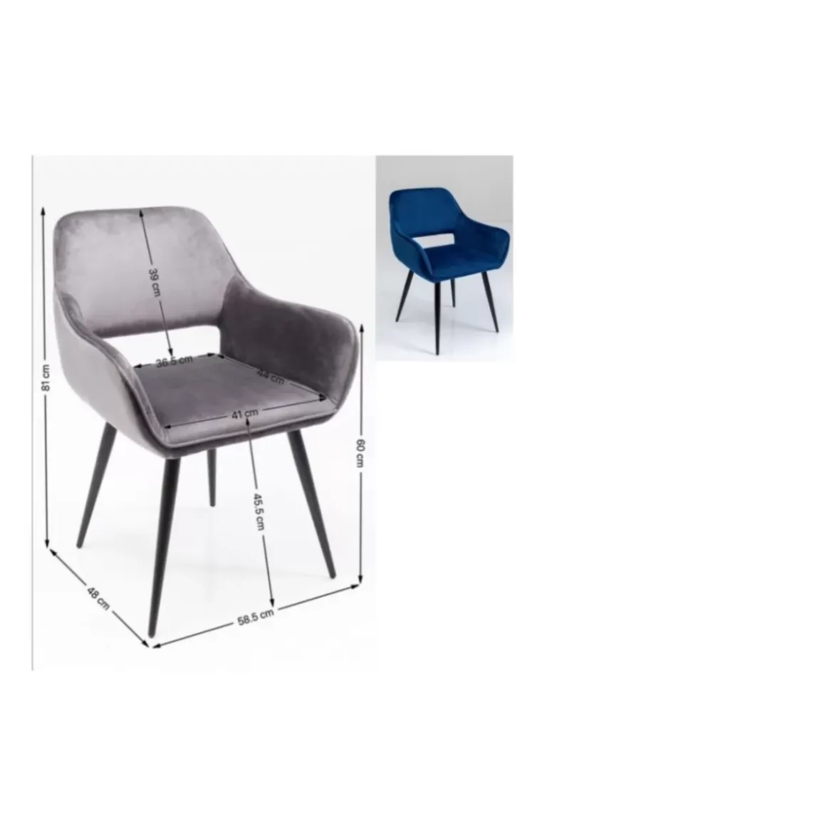 New Armlehnstuhl San Francisco Blau Stühle