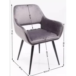 Armlehnstuhl San Francisco Grau Stühle