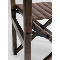 New Armlehnstuhl Twist Leder Braun Stühle