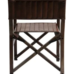 New Armlehnstuhl Twist Leder Braun Stühle