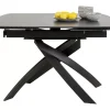 New Ausziehtisch Twist Schwarz 120(30+30)X90Cm Tische