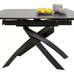 New Ausziehtisch Twist Schwarz 120(30+30)X90Cm Tische