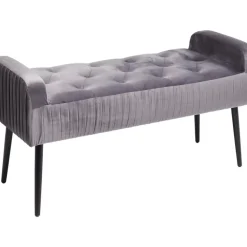 Bank Lofty Grau Schwarz Sitzbänke