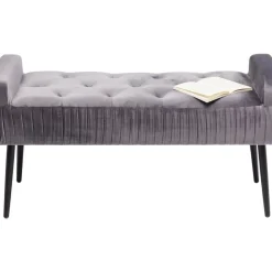 Bank Lofty Grau Schwarz Sitzbänke