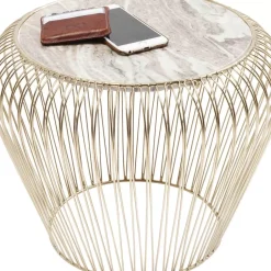 Discount Beistelltisch Beam Grau Marmor Messing O43Cm Tische