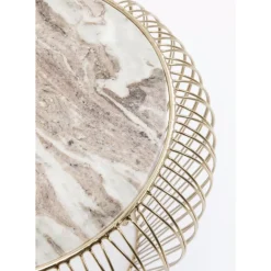 Discount Beistelltisch Beam Grau Marmor Messing O43Cm Tische