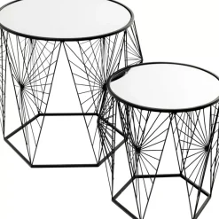 New Beistelltisch Cobweb Schwarz (2/Set) Tische