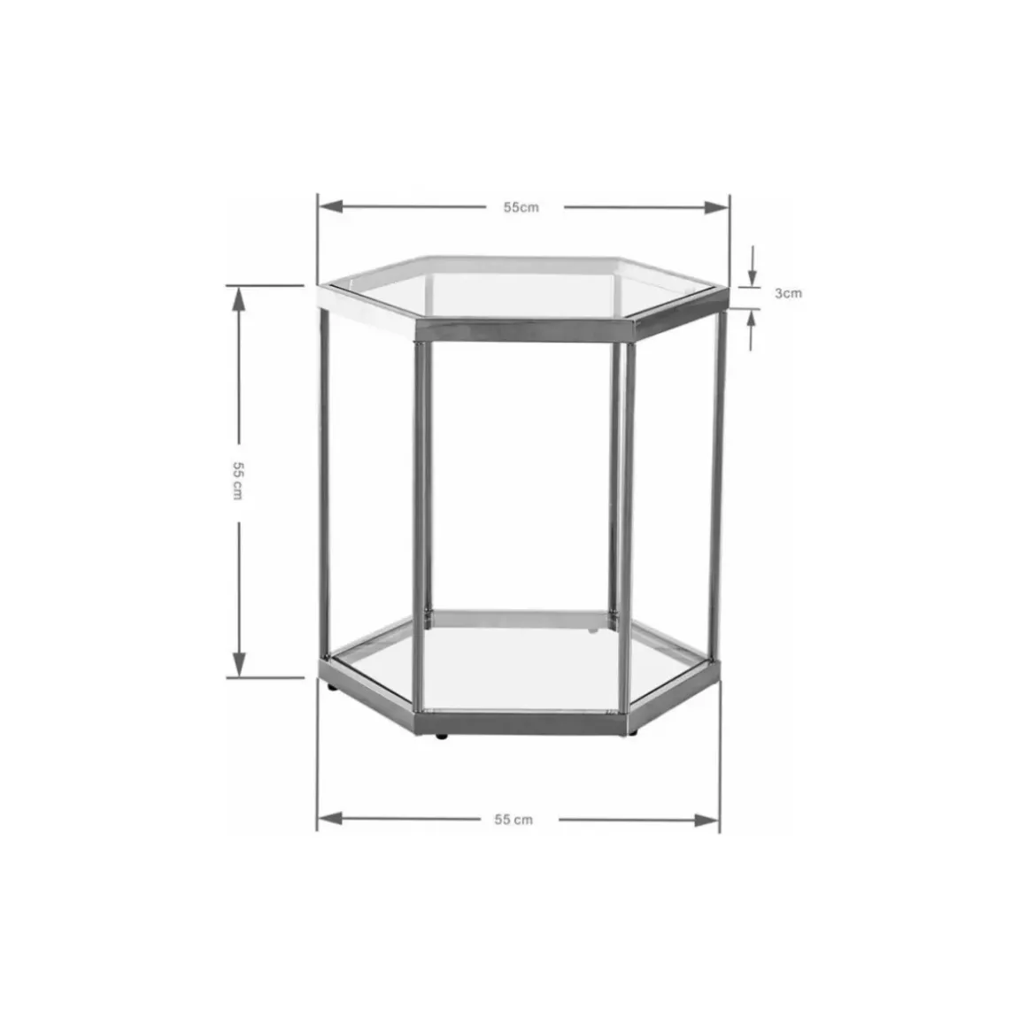 Outlet Beistelltisch Comb Schwarz 55Cm Tische