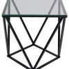 Outlet Beistelltisch Cristallo Schwarz 50X50Cm Tische