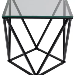Outlet Beistelltisch Cristallo Schwarz 50X50Cm Tische