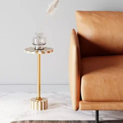 Sale Beistelltisch Domero Cirque Gold Weis O25Cm Tische