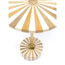 Sale Beistelltisch Domero Cirque Gold Weis O40Cm Tische