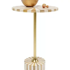 Sale Beistelltisch Domero Cirque Gold Weis O40Cm Tische
