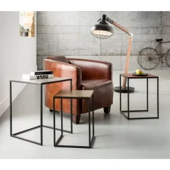 Beistelltisch Loft Square Vintage (3/Set) 41X41Cm Tische