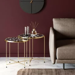 Sale Beistelltisch Priya Schwarz (2/Set) Tische