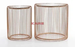 New Beistelltisch Wire Copper (2/Set) O44Cm Tische