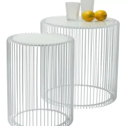 Sale Beistelltisch Wire White (2/Set) O44Cm Tische