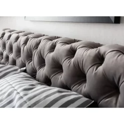 New Bett Desire Velvet Silbergrau 180X200 Cm Betten