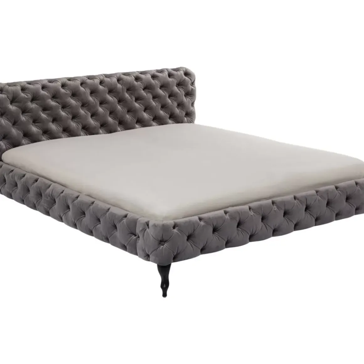 New Bett Desire Velvet Silbergrau 180X200 Cm Betten