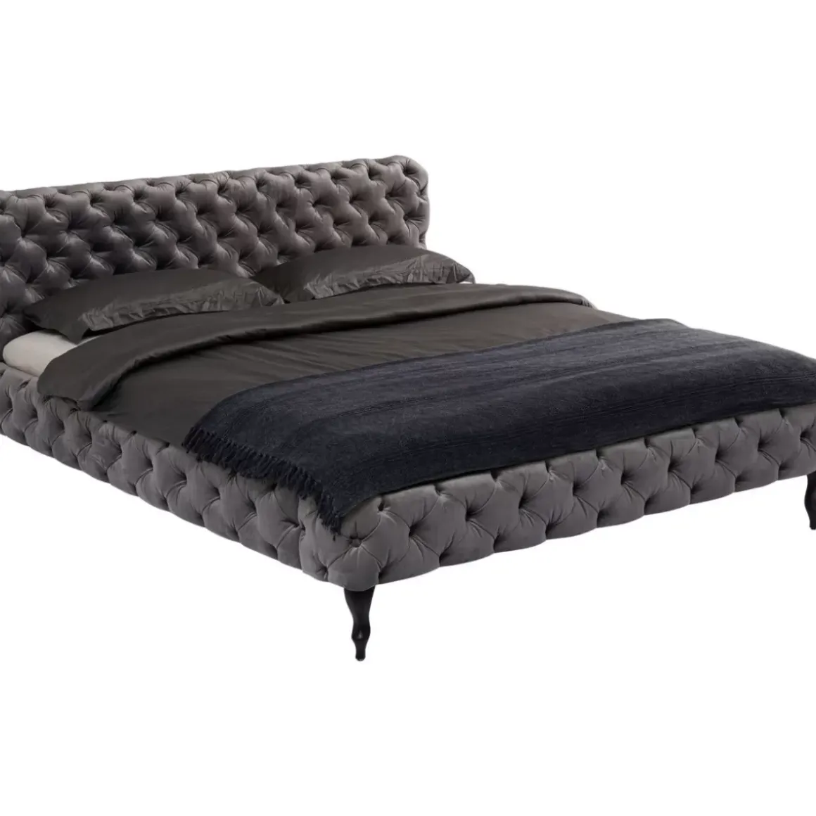 New Bett Desire Velvet Silbergrau 180X200 Cm Betten