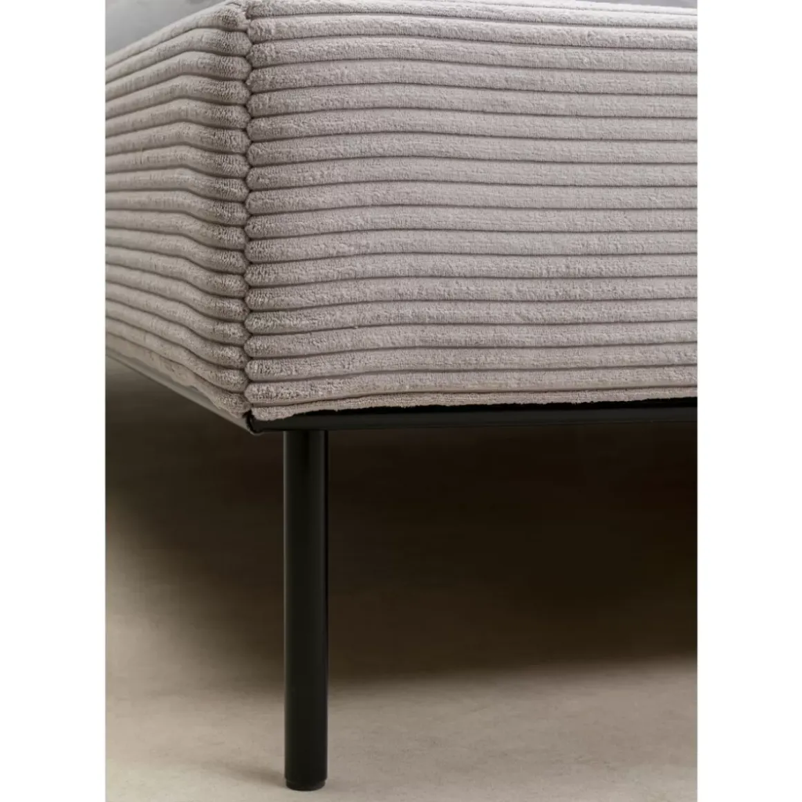 Bett East Side Cord Grau 160X200Cm Betten