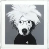 Best Bild Frame Mirror Artist Dog 60X60 Bilder